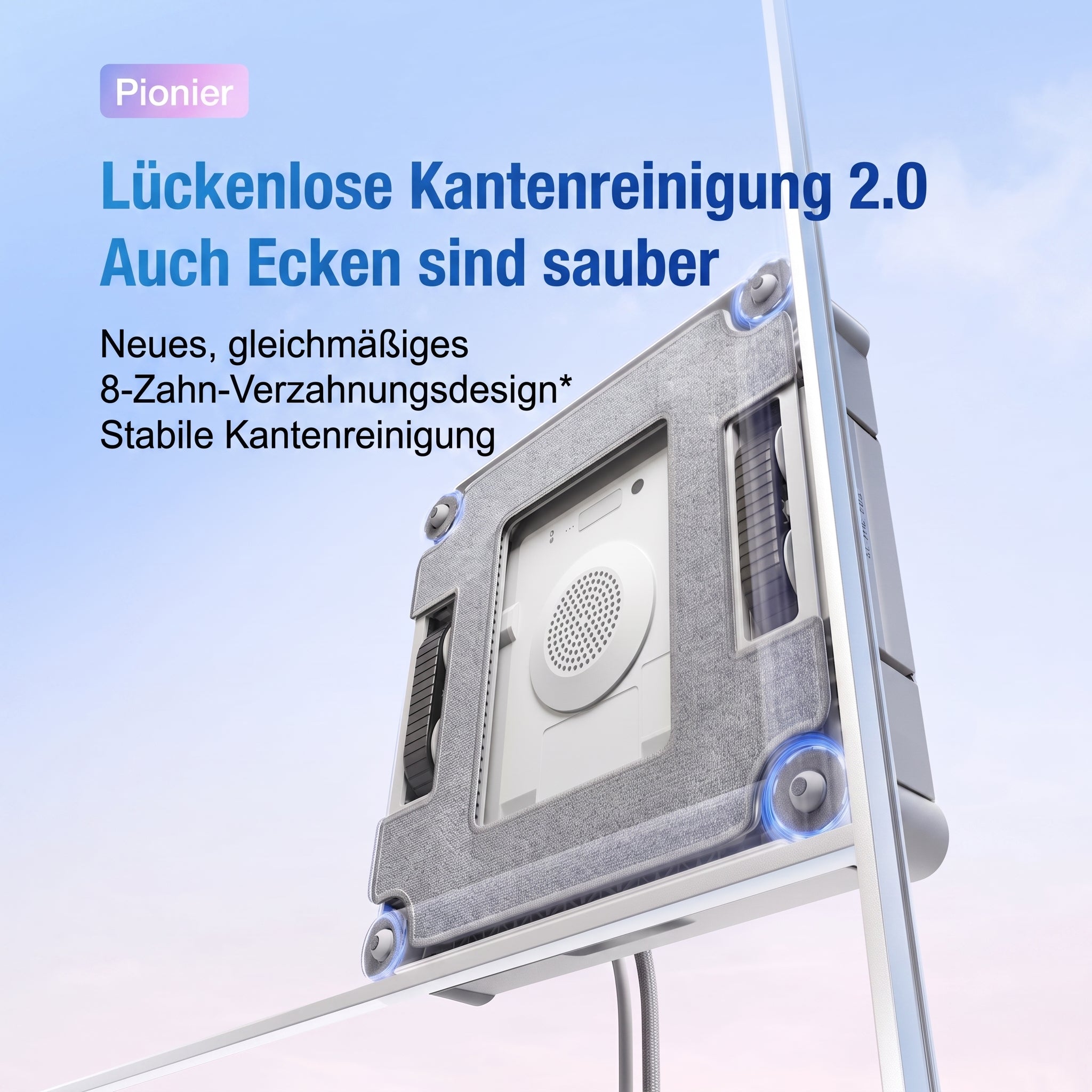 2026 Modell Neue AI Intelligente Fensterputzroboter | Vollautomatischer Doppel-Wassersprüh-Glasreiniger | Vakuum-Adsorption Hochhaus-Fensterputz-Artefakt